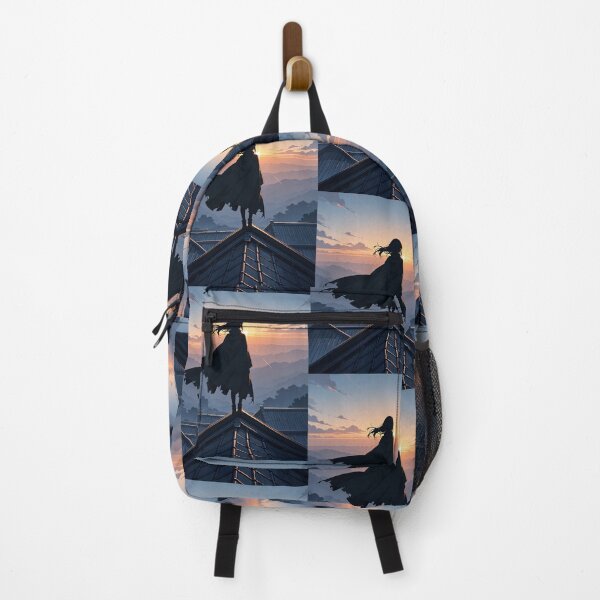 Item preview, Art - Contemplative Female Silhouette, Dreamlike Landscape Inspired by Anime designed and sold by AnimeShin.