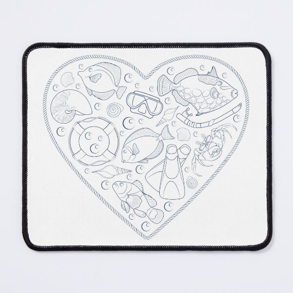 Item preview, Rope heart with sea animals and objects designed and sold by RizikCat.