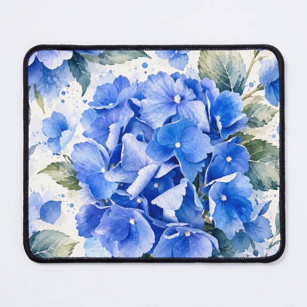 Item preview, Blue Hydrangea Watercolor Floral Pattern designed and sold by naturalsurvival.