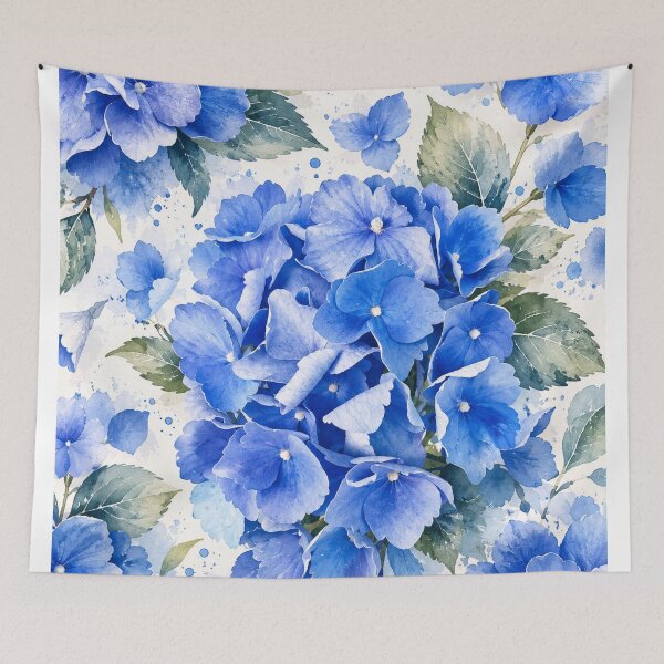 Item preview, Blue Hydrangea Watercolor Floral Pattern designed and sold by naturalsurvival.