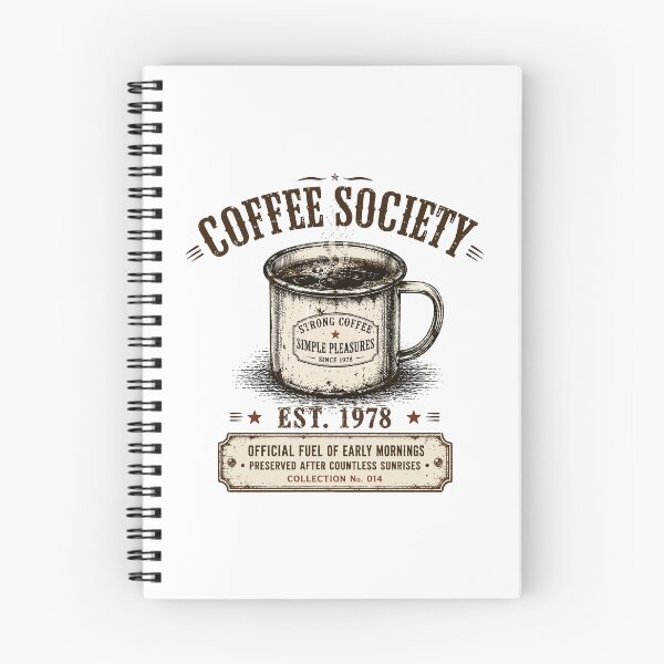 Item preview, Coffee Society | Enamel Camp Coffee Mug | Vintage Coffee Lover Gift designed and sold by Mikoff04-arts.