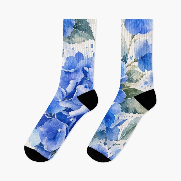 Item preview, Blue Hydrangea Watercolor Floral Pattern designed and sold by naturalsurvival.