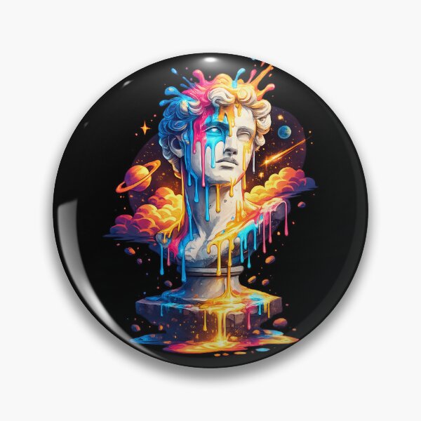 Item preview, Cosmic Neon Greek Statue – Surreal Vaporwave Art designed and sold by CreativeMindsetLab.