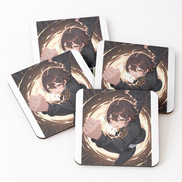 Item preview, Art - Energetic Manga Character, Stylized Action Illustration designed and sold by AnimeShin.