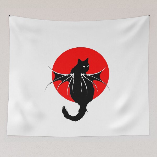 Item preview, Demonic Cat | Creepy Cat with Bat Wings designed and sold by ProdbyNiECO.