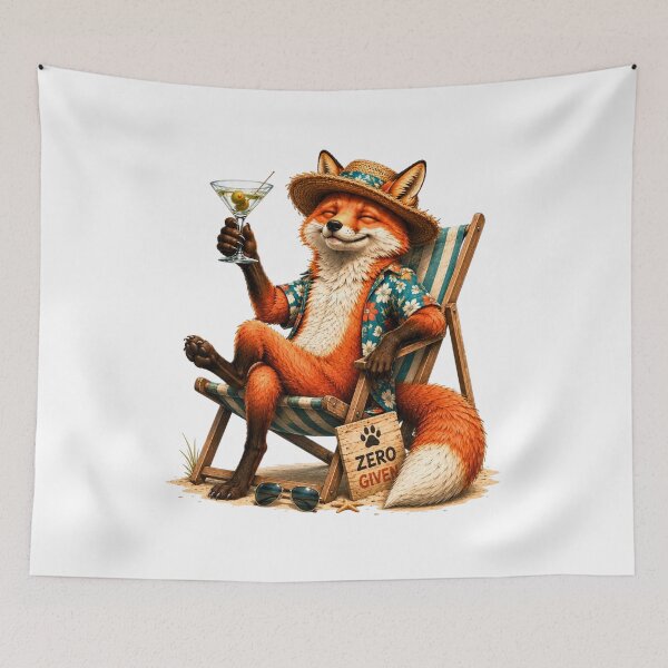 Item preview, Funny Fox Martini Woodland Cocktail Animal Summer Illustration designed and sold by bilal sibgui.