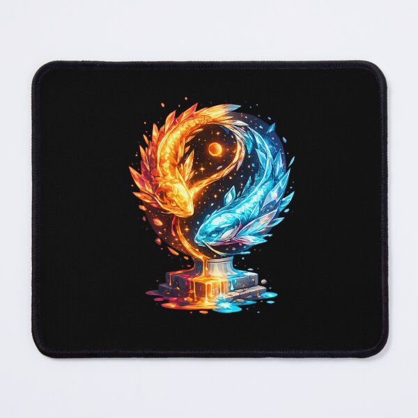 Item preview, Fire and Ice Koi Yin Yang – Cosmic Balance Art designed and sold by CreativeMindsetLab.