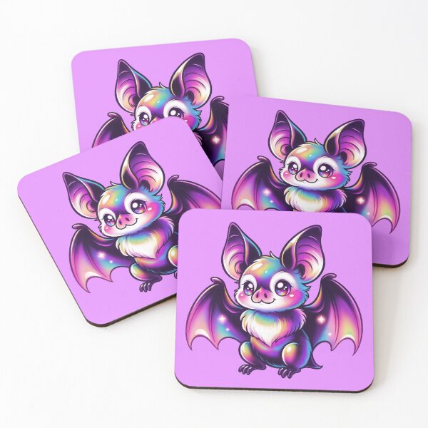 Item preview, Rainbow Bat Sticker | Cute Neon Bat designed and sold by BeetleyBee.