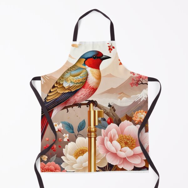 Item preview, Keeper of Hidden Songs | Chinoiserie bird on key designed and sold by CottageArtistry.