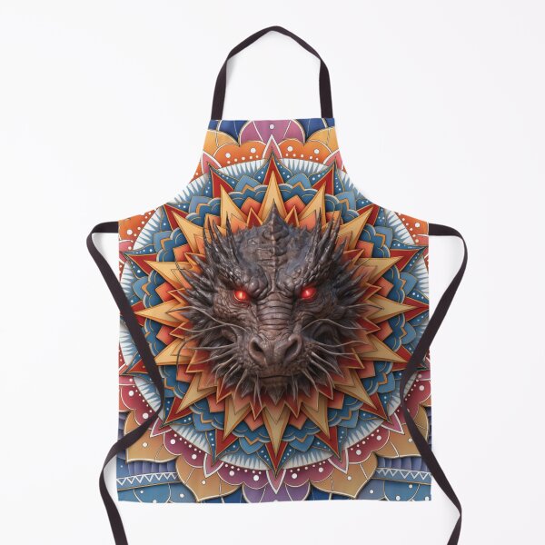 Item preview, Intricate Dragon Mandala – Detailed Black and Grey Floral Dragon Mandala Design designed and sold by Anime9122.