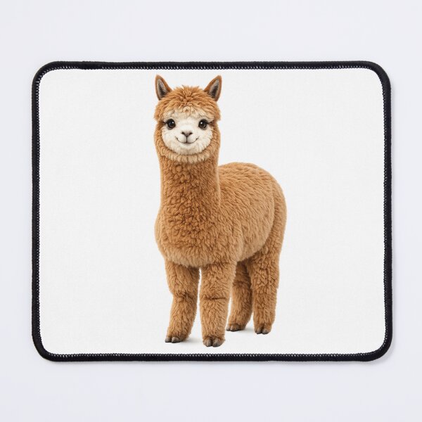 Item preview, Cute Brown Alpaca with White Face – Adorable Alpaca Illustration | Kawaii Farm Animal Art designed and sold by Fabrifrank.