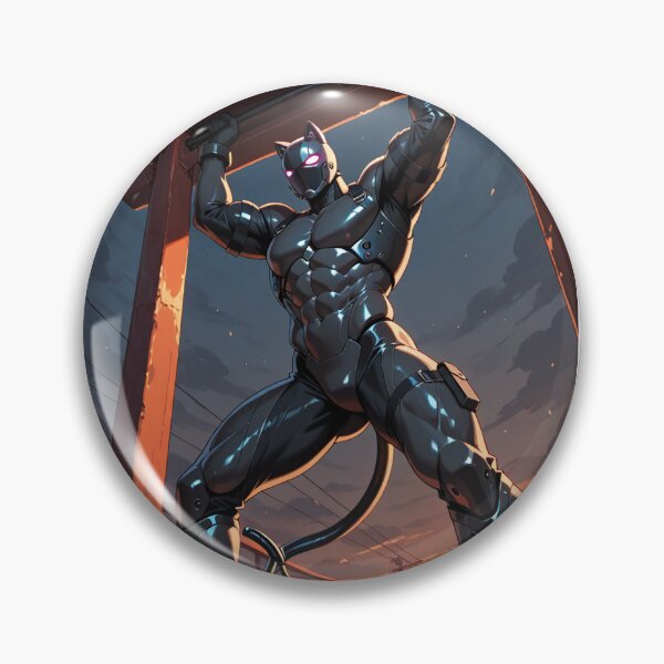 Item preview, Art - Feline Anthropomorphic Figure, Stylized Warrior in Futuristic Armor designed and sold by AnimeShin.