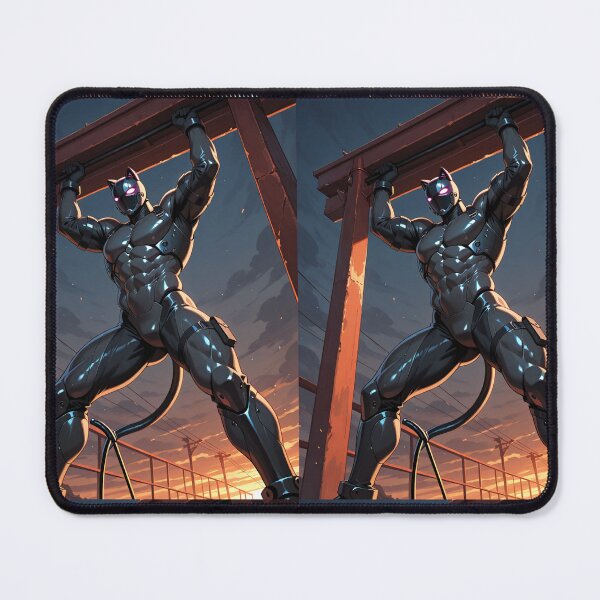 Item preview, Art - Feline Anthropomorphic Figure, Stylized Warrior in Futuristic Armor designed and sold by AnimeShin.
