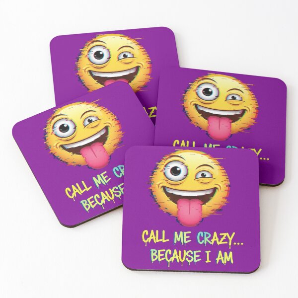 Item preview, CALL ME CRAZY - Glitch Emoji Art - Urban Style designed and sold by Urban-InkStudio.