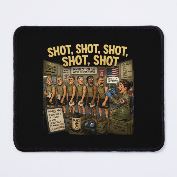Item preview, Military Immunization Day | Funny Boot Camp Shot Shot Shot designed and sold by Dad Duty Designs.