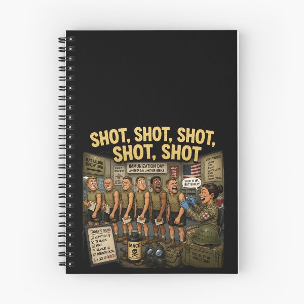 Item preview, Military Immunization Day | Funny Boot Camp Shot Shot Shot designed and sold by Dad Duty Designs.