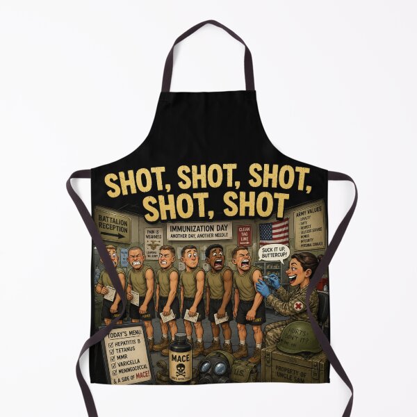 Item preview, Military Immunization Day | Funny Boot Camp Shot Shot Shot designed and sold by Dad Duty Designs.