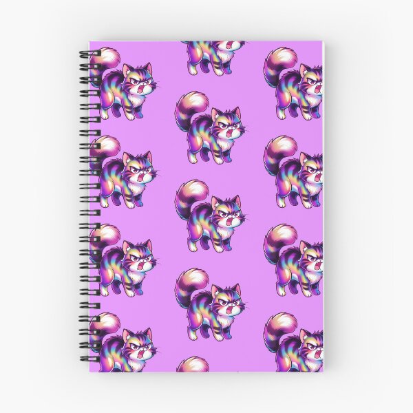 Item preview, Angry Iridescent Cat Sticker designed and sold by BeetleyBee.