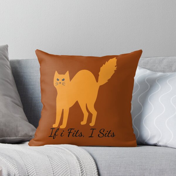 Item preview, If I Fits I Sits | Funny Cat Quote Cartoon Design designed and sold by Rush2Buy.