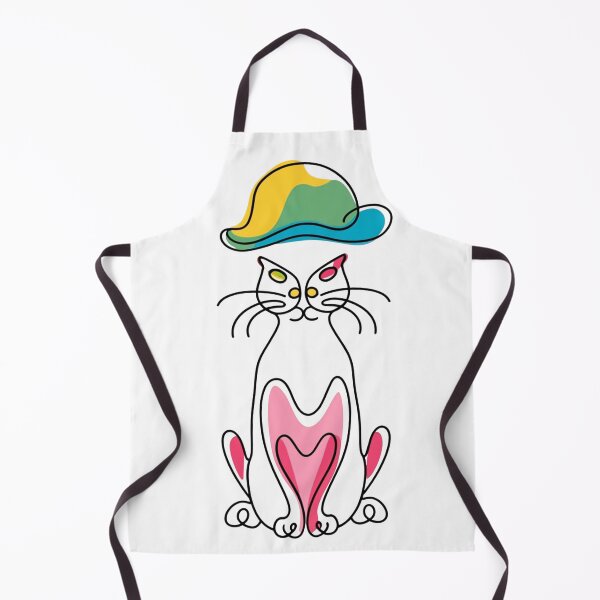 Item preview, Quirky Cat with Colorful Hat - Whimsical Heart Cat Art designed and sold by Outlet Raloel.