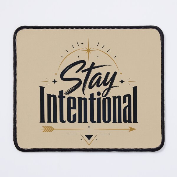 Item preview, Stay Intentional Celestial Quote With Gold Arrows designed and sold by VioVibe.