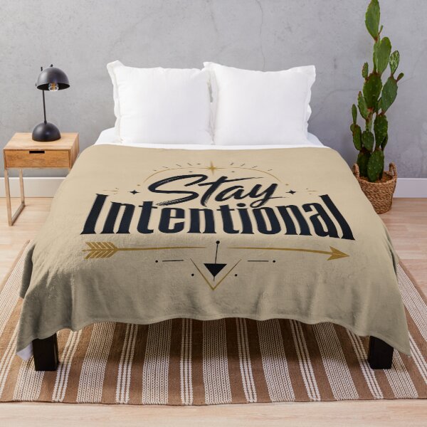 Item preview, Stay Intentional Celestial Quote With Gold Arrows designed and sold by VioVibe.