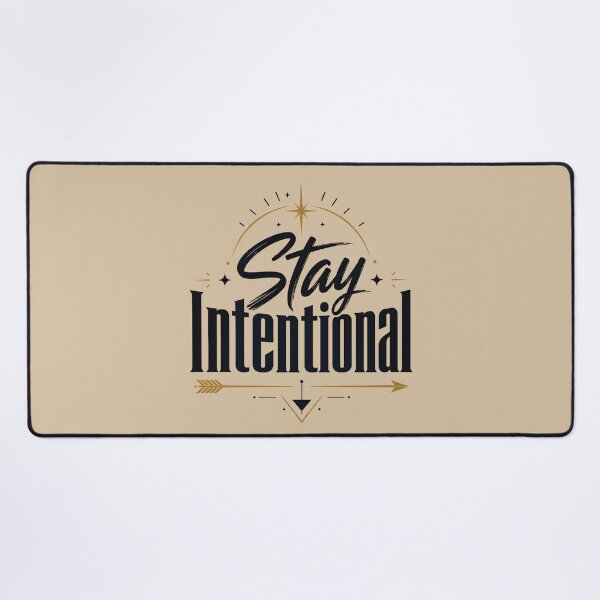 Item preview, Stay Intentional Celestial Quote With Gold Arrows designed and sold by VioVibe.