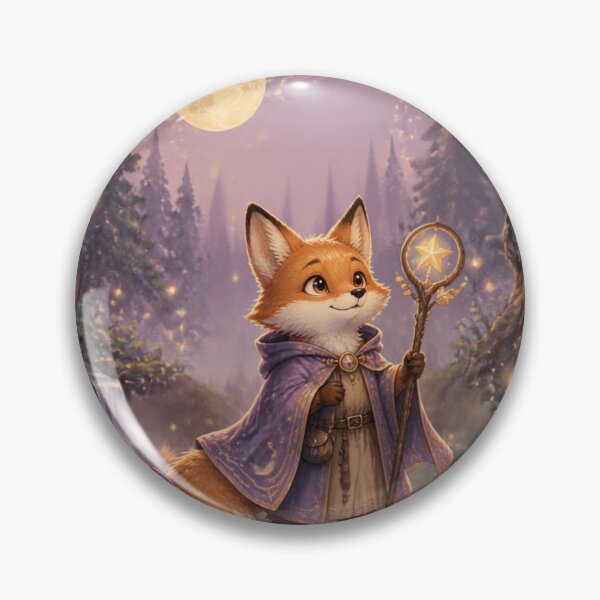 Item preview, Cute Fantasy Fox Wizard in Enchanted Moonlit Forest | Magical Woodland Animal Art designed and sold by DervoTeck2767.