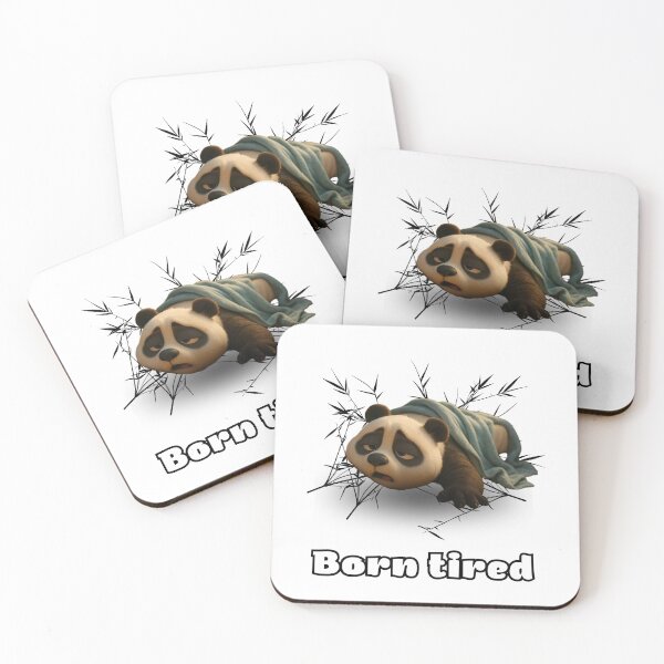 Item preview, Funny Panda Born Tired Quote Design designed and sold by BULAIR89.