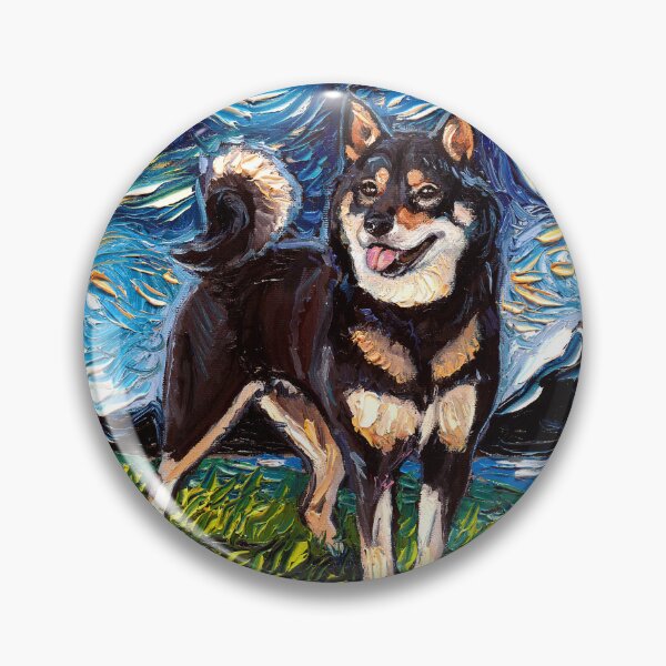 Item preview, Black and Tan Shiba Inu Night designed and sold by AjaTrier.