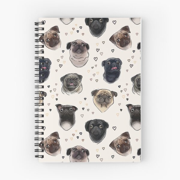 Item preview, Pug Love, pug portraits with hearts designed and sold by saint-shores.
