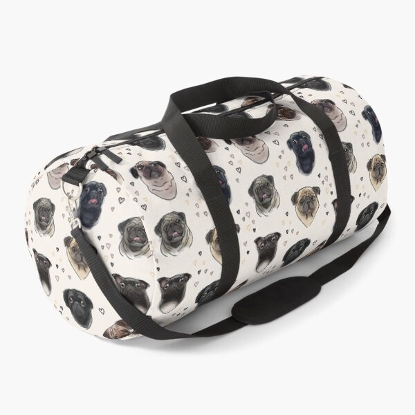 Item preview, Pug Love, pug portraits with hearts designed and sold by saint-shores.
