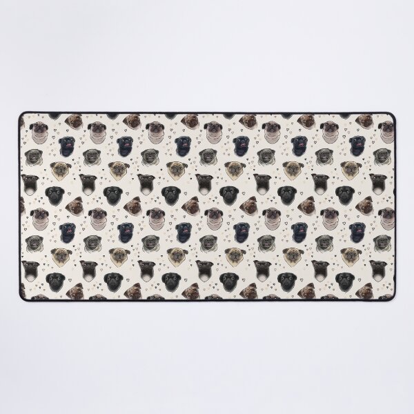 Item preview, Pug Love, pug portraits with hearts designed and sold by saint-shores.