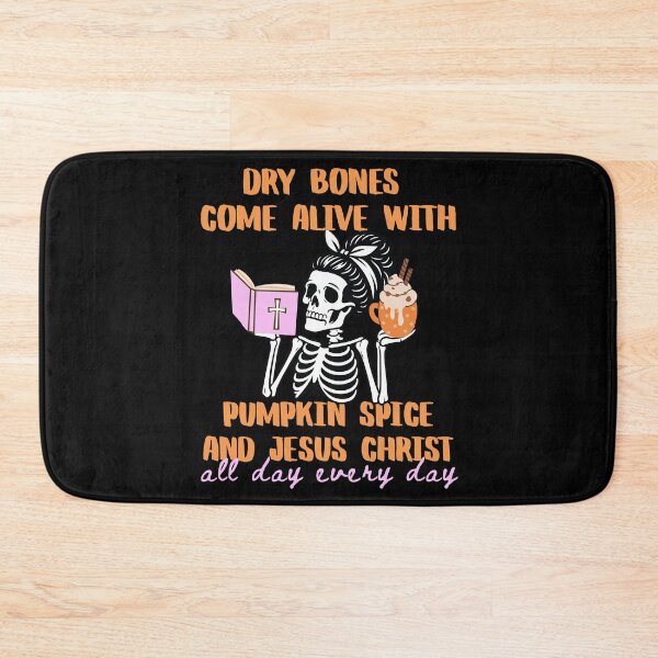 Item preview, Halloween Skeleton Jesus Christ and Pumpkin Spice Coffee Dry Bones Come Alive Ezekiel 37: 4-5                   designed and sold by Forevermore.