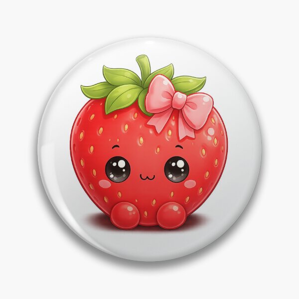 Item preview, Cute Kawaii Strawberry with Bow designed and sold by TİNYPRİNTSS.