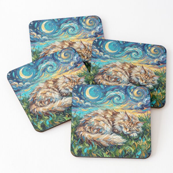 Item preview, Sleepy Maine Coon Night designed and sold by AjaTrier.