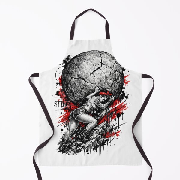 Item preview, The Weight She Carries | Feminist Sisyphus Trash Polka designed and sold by HumorCulturePop.