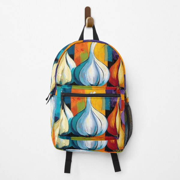 Item preview, Three Garlic Bulbs Reimagined Through Bold Abstract Colors and Expressive Modern Kitchen Wall Art designed and sold by OlfactoART Studio.