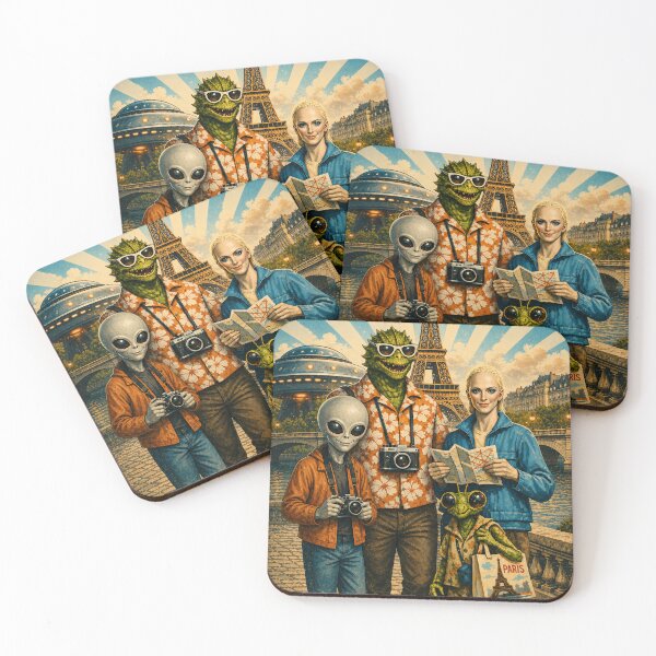 Item preview, Funny Alien Tourist Family Poster designed and sold by Cary-s.