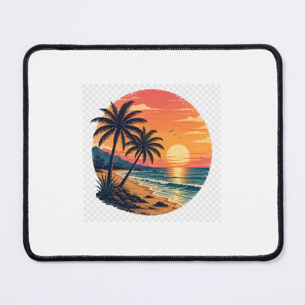 Item preview, Retro Tropical Beach Sunset Palm Tree Design designed and sold by NestDesigns1.