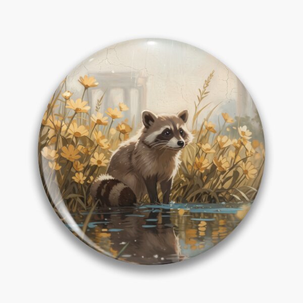 Item preview, Raccoon in Flower Pond designed and sold by Anatolii_Kys.