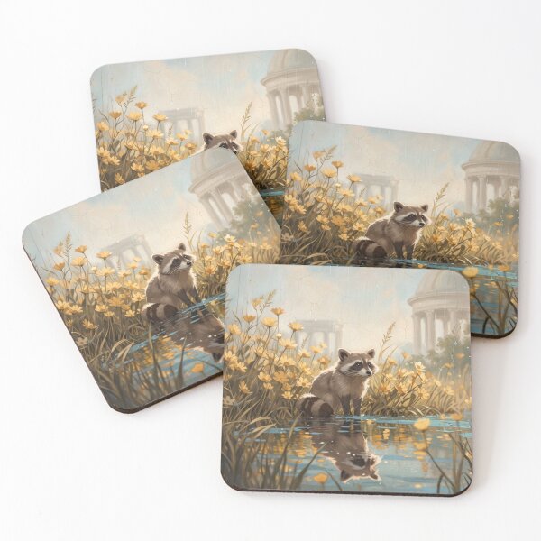 Item preview, Raccoon in Flower Pond designed and sold by Anatolii_Kys.