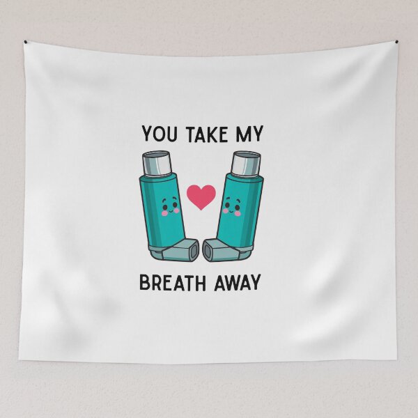 Item preview, Funny Asthma Inhalers Love T-Shirt designed and sold by FoxFrame Studio.