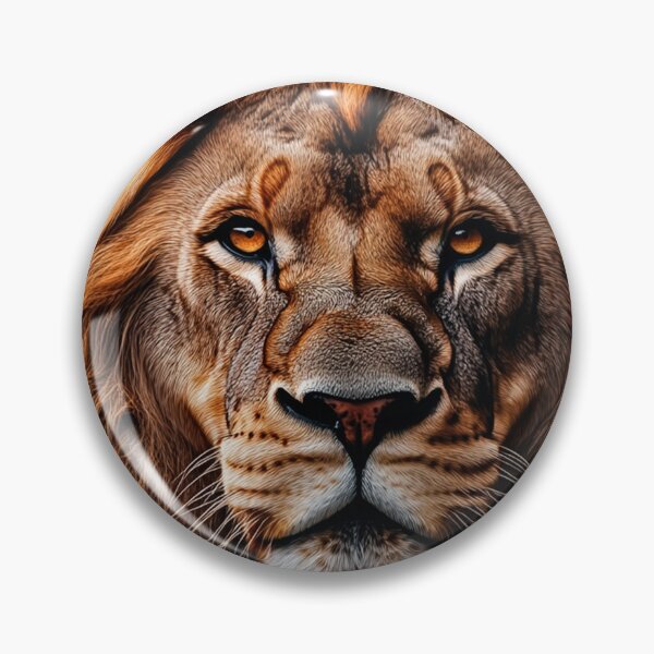 Item preview, Majestic Lion Portrait - Hyper-Realistic King of the Jungle Art designed and sold by Raloel Art.