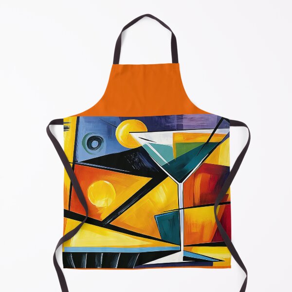 Item preview, Cubist Cocktail Elegance with Vibrant Geometric Shapes and Modern Abstract Bar Inspired Wall Art designed and sold by OlfactoART Studio.