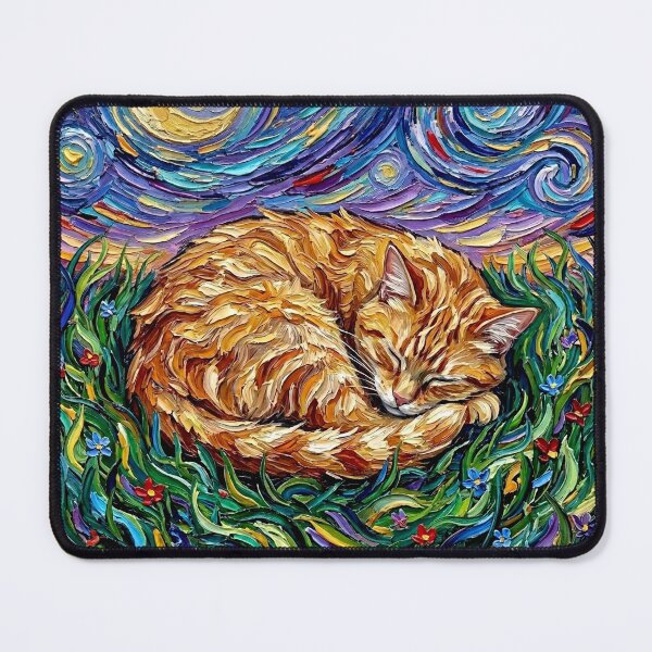 Item preview, Sleepy Orange Tabby Night designed and sold by AjaTrier.