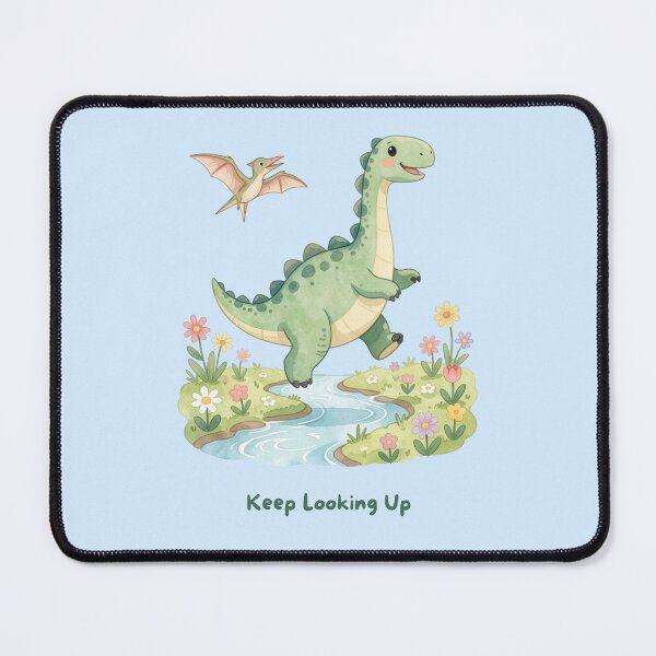Item preview, Keep Looking Up – Cute Dinosaur Inspirational Illustration designed and sold by BCapybara.