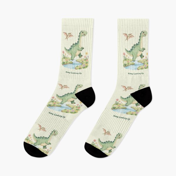 Item preview, Keep Looking Up – Cute Dinosaur Inspirational Illustration designed and sold by BCapybara.