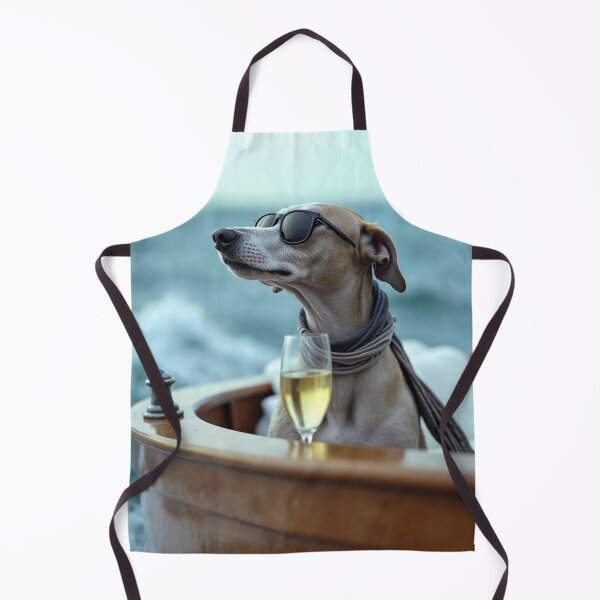 Item preview, Luxury Yacht Dog Portrait Mediterranean Summer Escape Elegant Seaside Adventure Coastal Vacation Photography Stylish Nautical Lifestyle Gift For Dog Owner designed and sold by Kzara Visual.