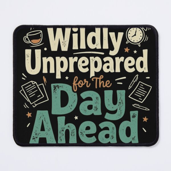Item preview, Wildly Unprepared for the Day Ahead Funny Retro Vintage Quote designed and sold by bilal sibgui.